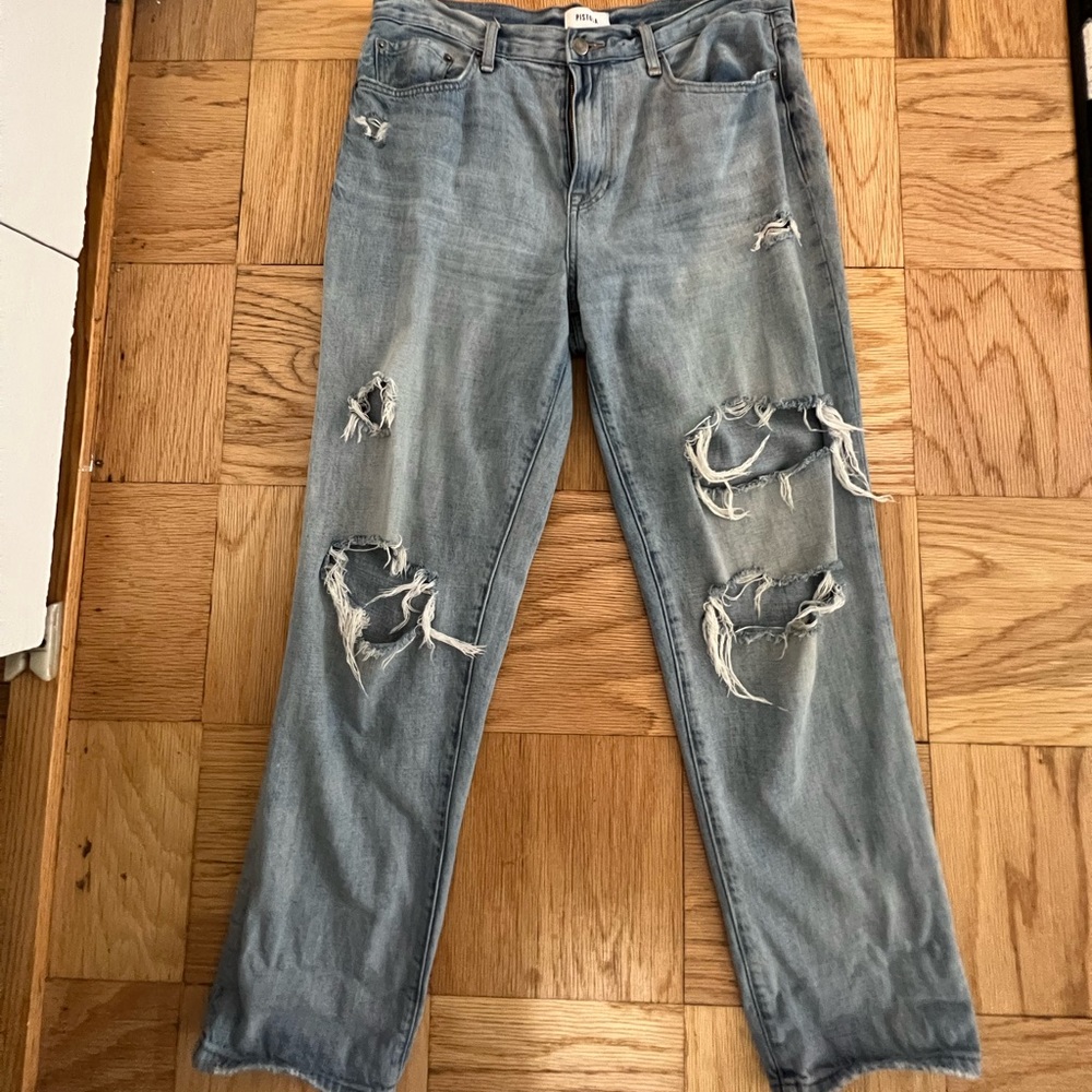 PISTOLA light denim boyfriend fit jean
